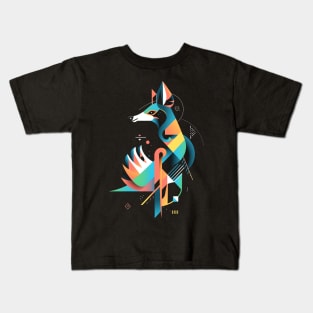 Pattern Wolf Color Kids T-Shirt